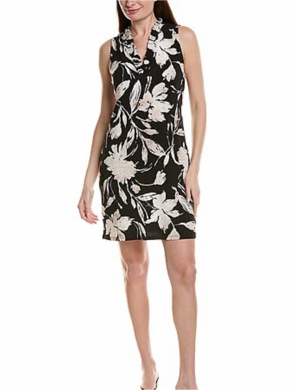 Nwt XS Tommy Bahama Carmela Bloom Sleeveless Black Floral Shift Dress -